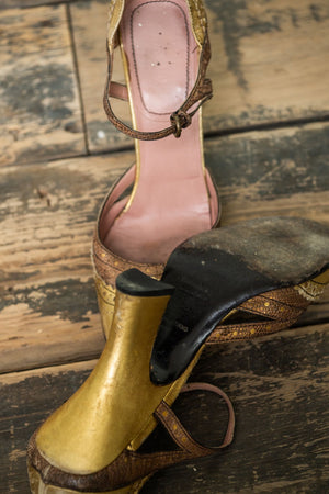 Vintage 2000’s Gold Miu Miu shoes