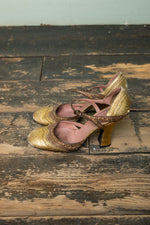 Vintage 2000’s Gold Miu Miu shoes