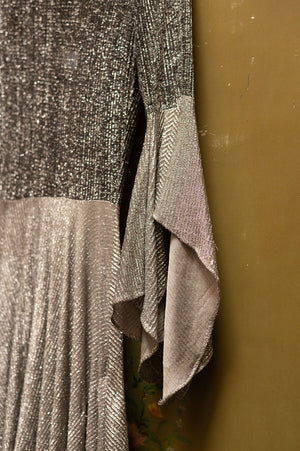 Vintage 1970s silver glitter dress