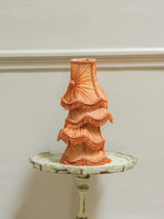 4 x vintage orange fringed Lampshades