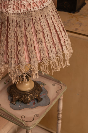 Antique lamp shade cover