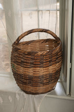 Vintage wooden log basket