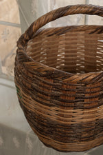 Vintage wooden log basket