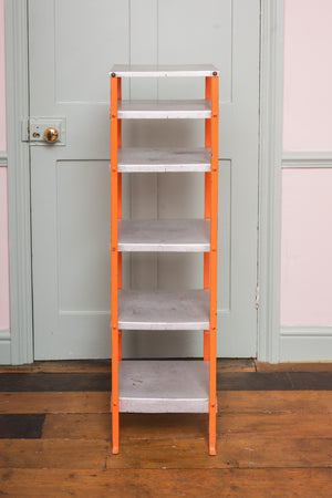 Antique industrial shelf unit