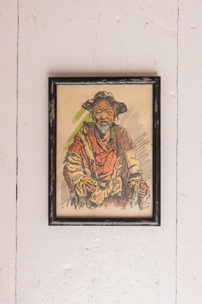 Vintage framed indonesian prints