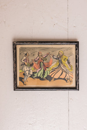 Vintage framed indonesian prints