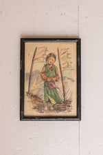 Vintage framed indonesian prints