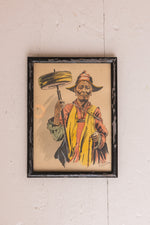 Vintage framed indonesian prints