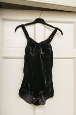 Black silk velvet body sample