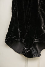Black silk velvet body sample