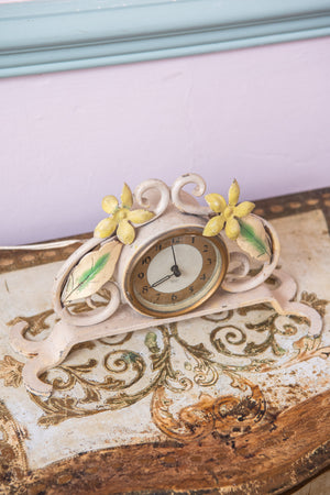 Antique 30s floral clock