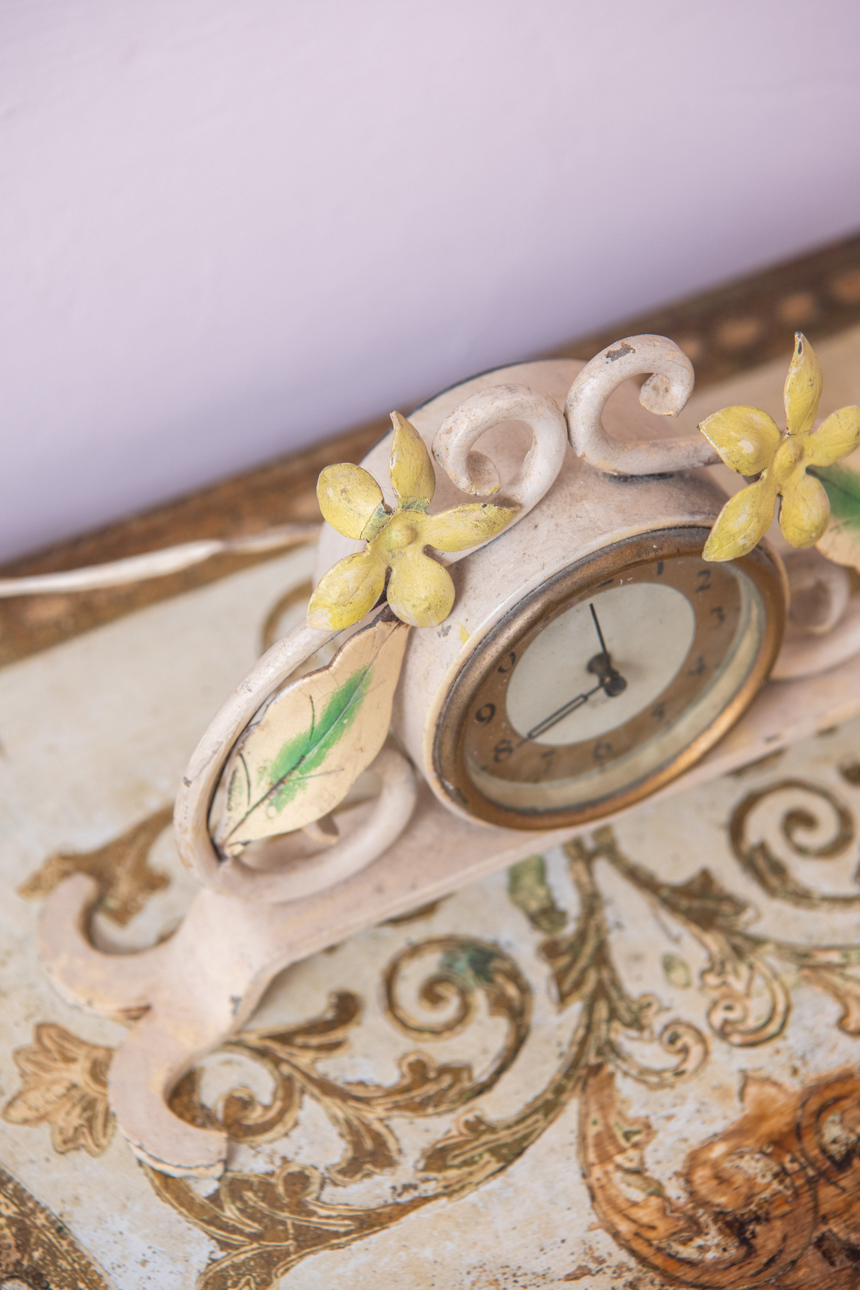 GIRASOLE Floral Table Clock cm 30x10