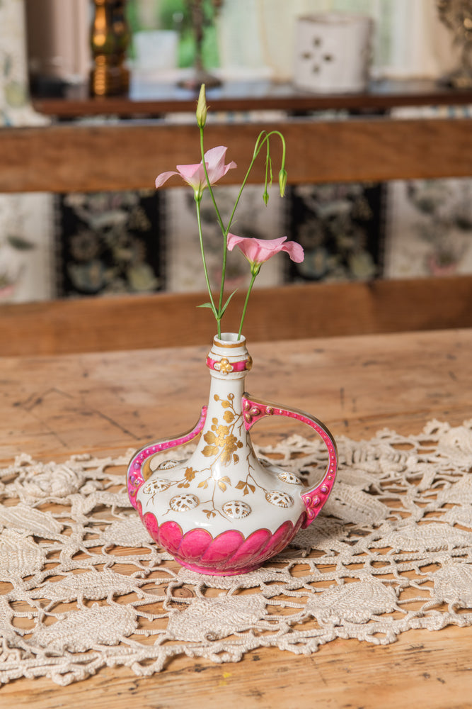 Antique floral Genie vase