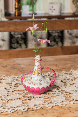Antique floral Genie vase