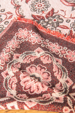 Vintage 30s pink floral throw