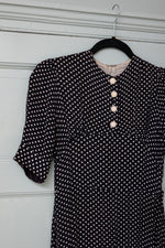 Vintage 1930s crepe Polka dot dress