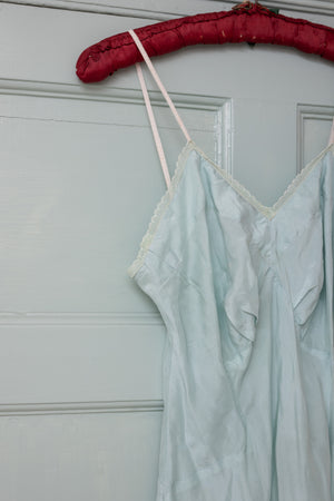 Antique 1920s blue teddy slip