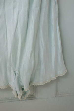Antique 1920s blue teddy slip