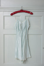 Antique 1920s blue teddy slip