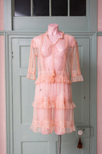 vintage pink net dress