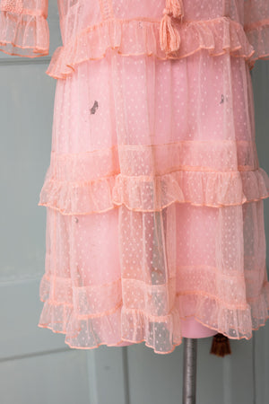 vintage pink net dress