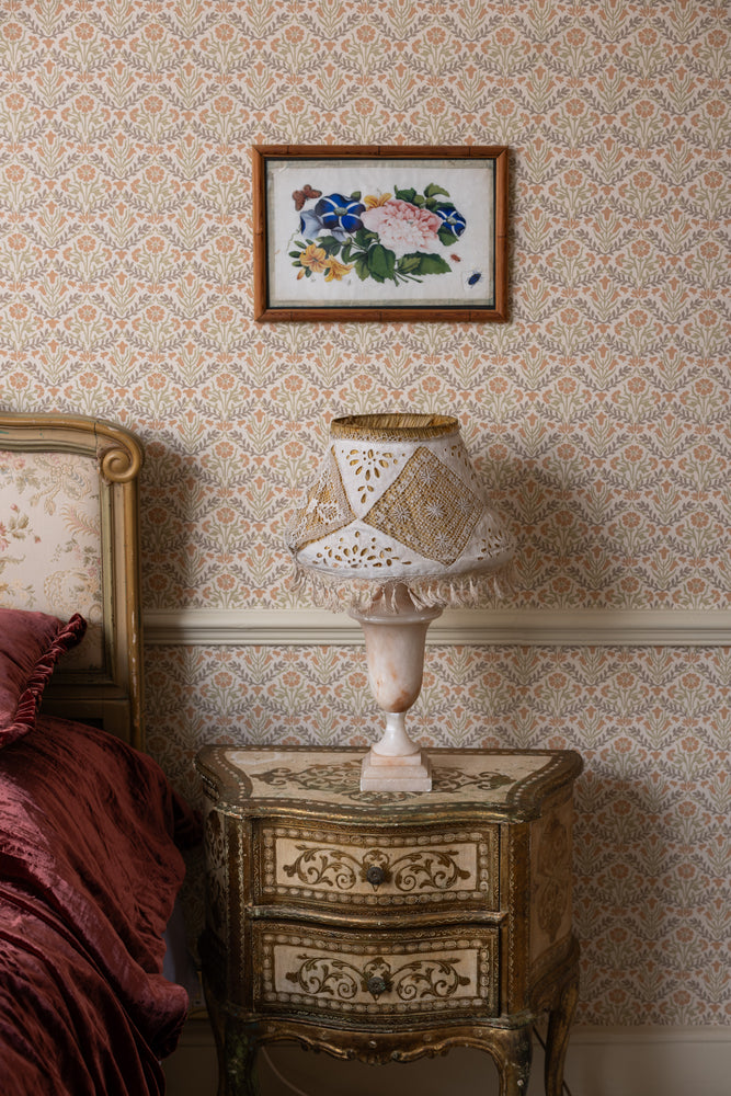 Vintage French lace lampshade