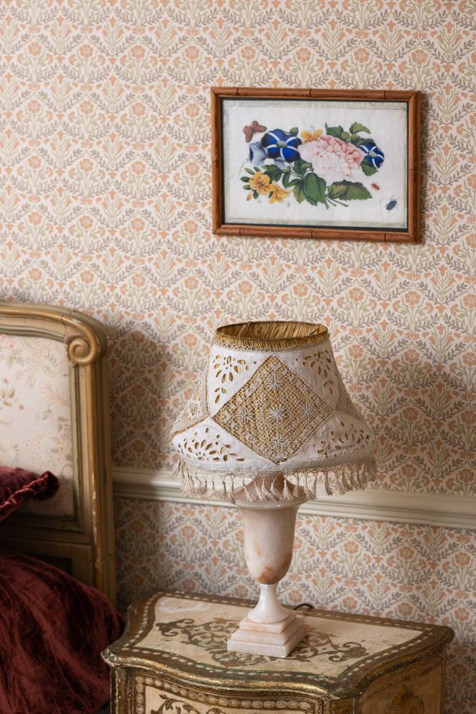 Vintage French lace lampshade