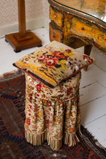 Antique Floral needlepoint cushion