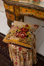 Antique Floral needlepoint cushion