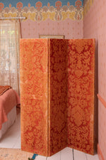 Antique red velvet screen