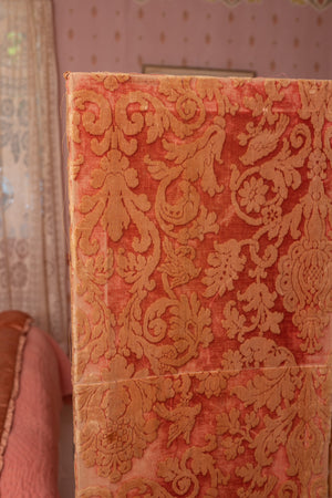 Antique red velvet screen