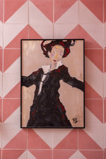 Antique French portrait painting