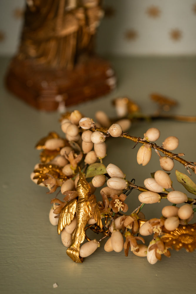 Antique floral headpiece