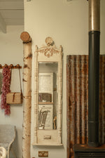 Antique cream mirror with shells