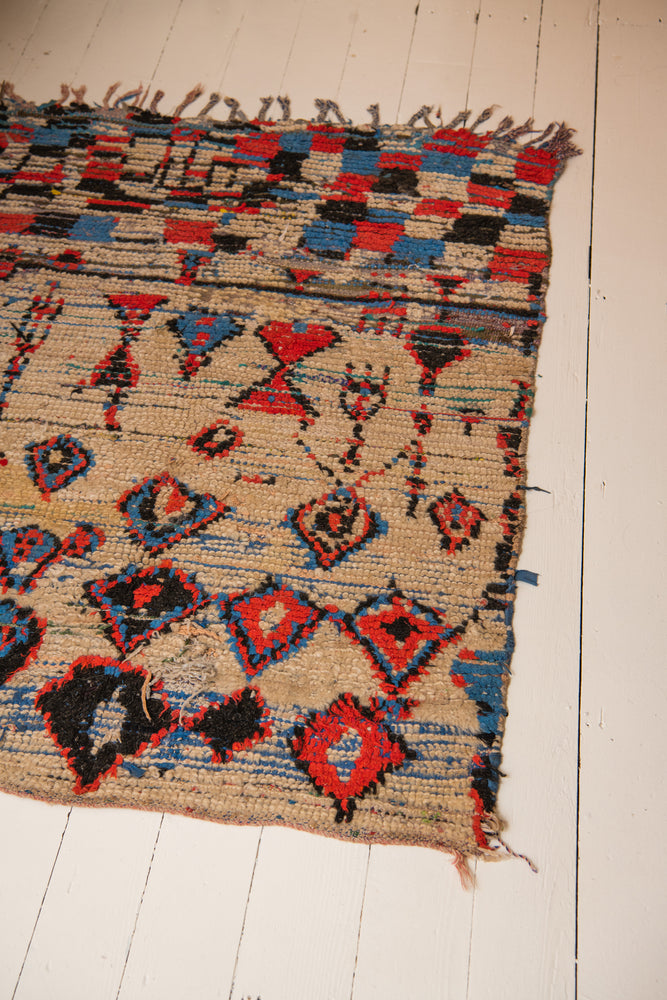 Antique moroccan patterned rug