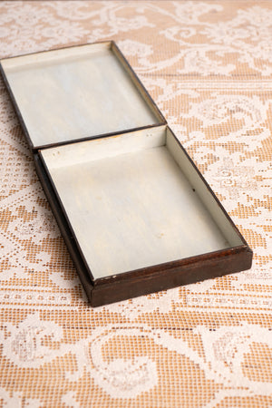 Antique floral wooden box