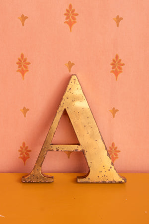 Antique Brass A letter