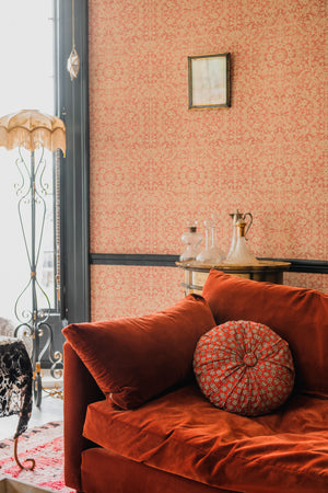 Trash Velvet x Pearl Lowe Cotton Round Cushion