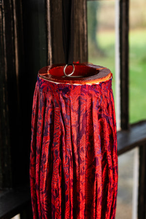 Antique red lampshade