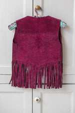 Vintage Child’s red suede fringe waistcoat