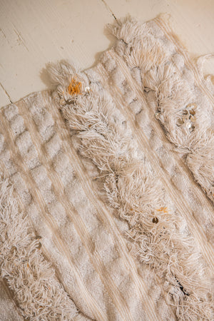 Antique Moroccan marriage rug with sequins