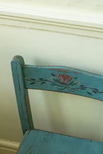 Antique floral painted childs chair