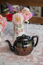 Vintage black china teapot