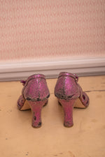 Vintage glitter pink Miu Miu shoes