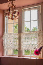 Vintage double width cafe curtain