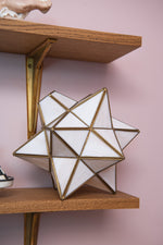 Vintage pink ceramic star lampshade