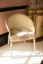 Vintage Lloyd loom chair with floral seat