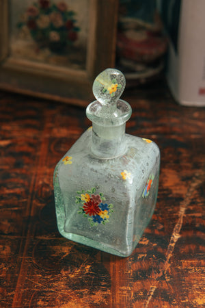 Antique french floral perfume bottle