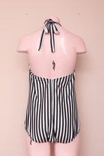 Black and White Striped Betty swimsuit