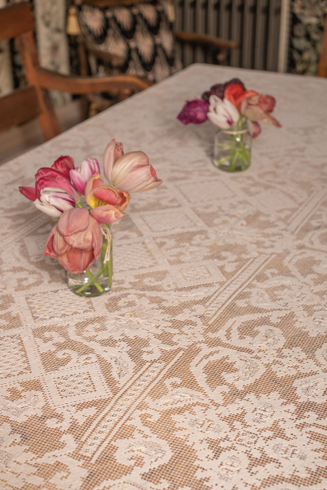 Antique French Lace tablecloth